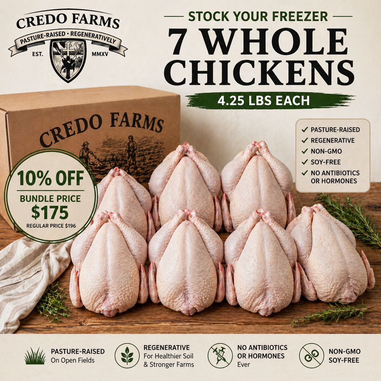 Whole Chicken (4lbs Bundle)
