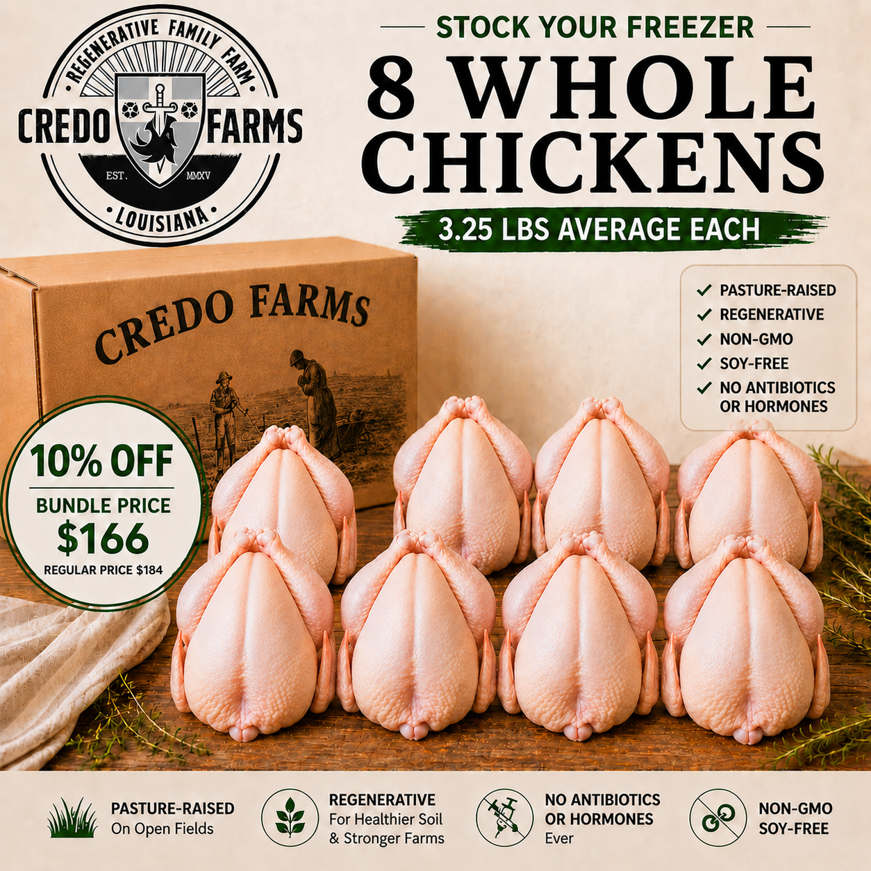 Whole Chicken (3lbs Bundle)